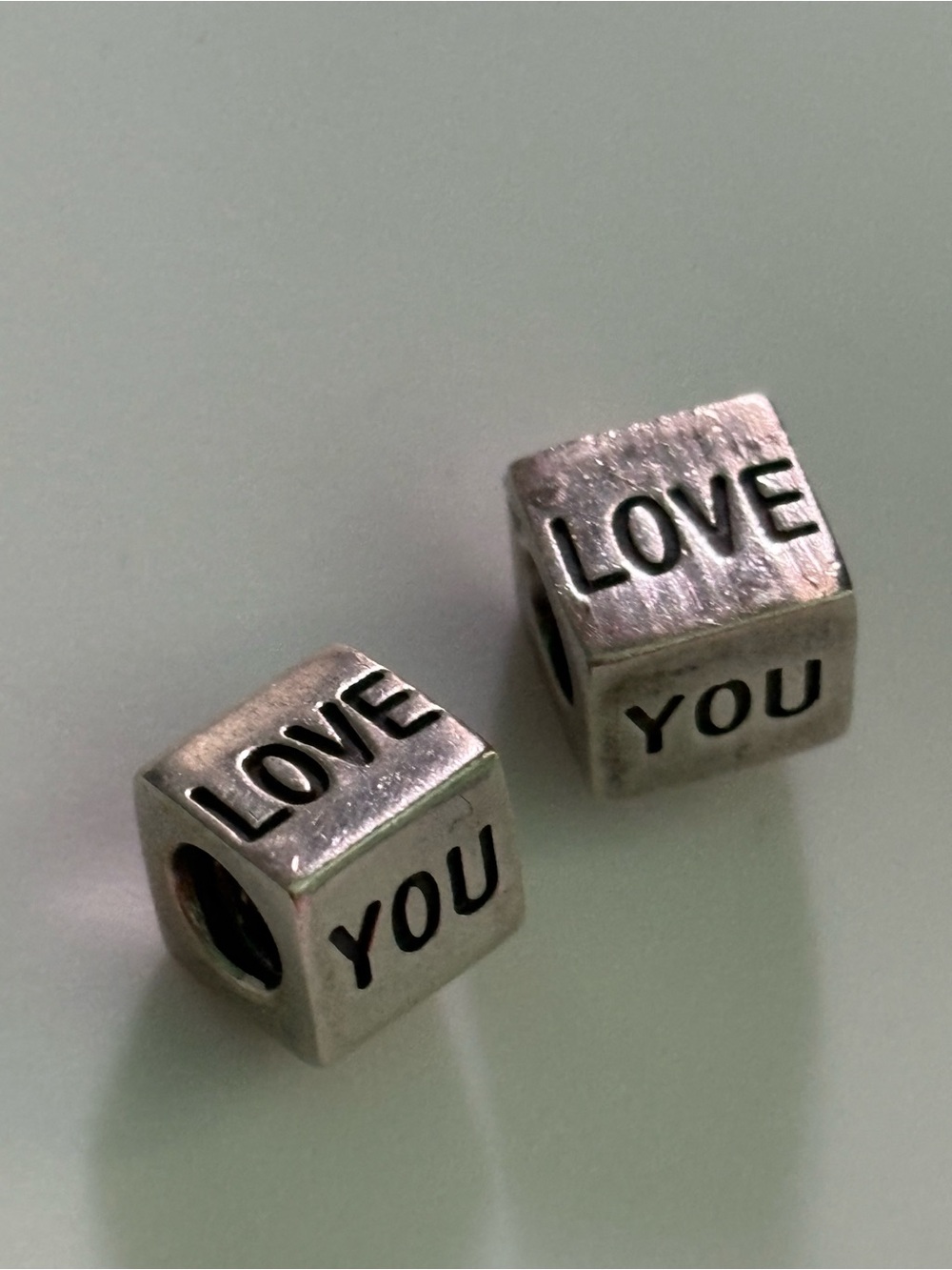 I love you charm x2